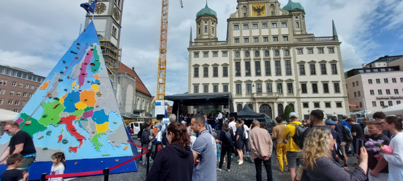 Europafest zum Europatag auf dem Augsburger Rathausplatz