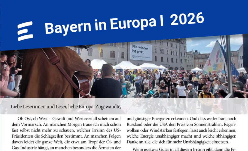 Titel Seite Bayern in Europa 2026