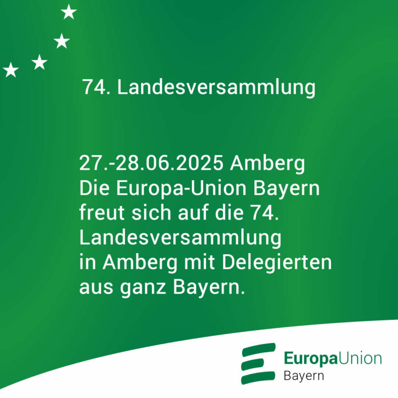 74. Landesversammlung Europa-Union Bayern